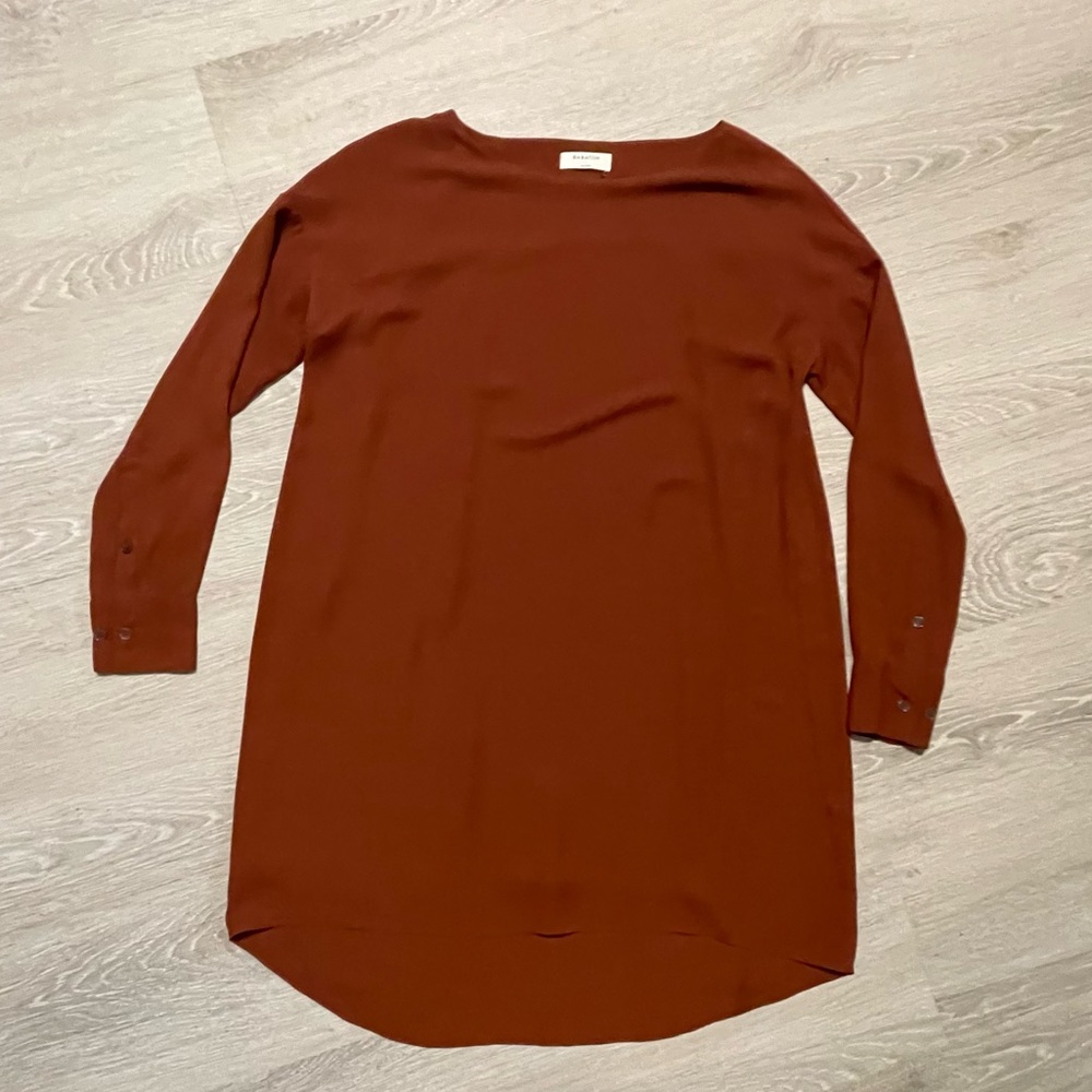 Aritzia Babaton Burnt Orange Long Sleeve Dress